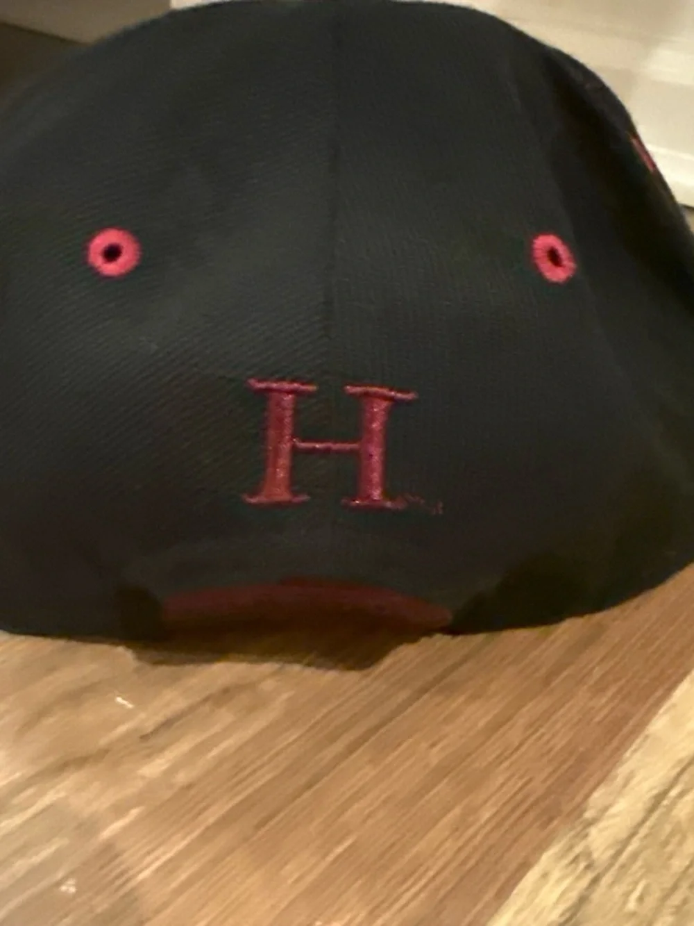 Harvard Crest Two-Tone Snapback Hat - Black & Maroon